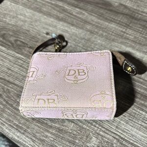 Dooney & Bourke Light Pink and Gold Wristlet